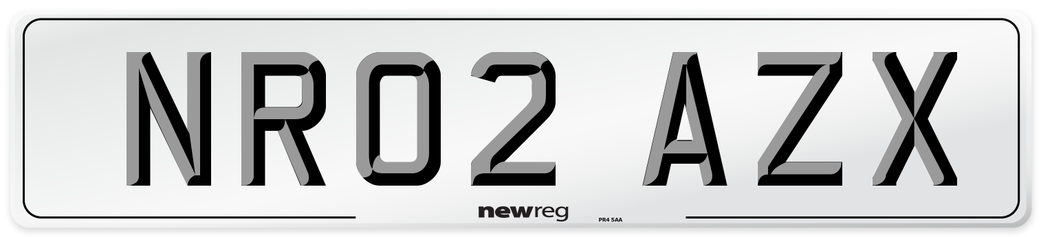 NR02 AZX Number Plate from New Reg